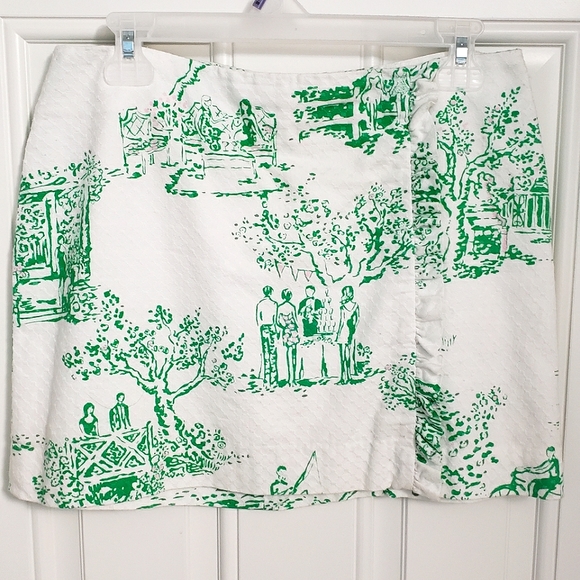 Lilly Pulitzer Spring Toile Print Skirt - Picture 1 of 4